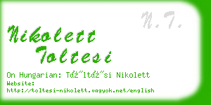 nikolett toltesi business card